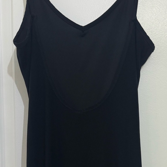 Windsor Black Slip Dress Medium Spaghetti Strap Rayon Stretch Minimalist - Picture 2 of 5